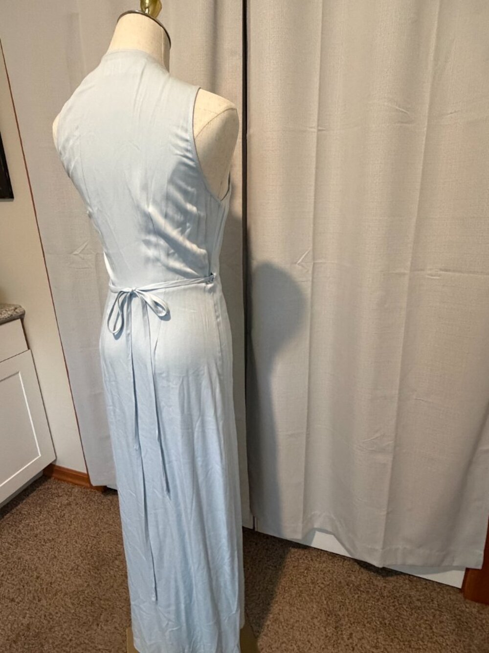 Mickey & Jenny Blue Wrap Maxi Dress M - Boho Coastal Ethically Made - Picture 5 of 11